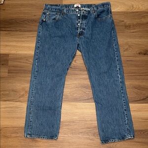 Vintage Levi's Men's 501 Button Fly Straight Blue Jeans 40x29
